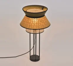 Lampe à poser, Singapour Double, Kaki, curry, Ø30cm, H56cm - Market Set
