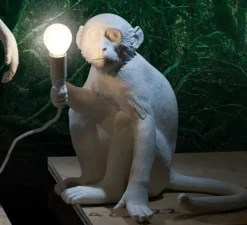 Lampe à poser, Singe, Monkey Sitting, blanc, H32cm - Seletti