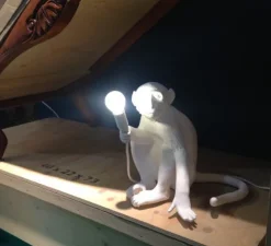 Lampe à poser, Singe, Monkey Sitting, blanc, H32cm - Seletti