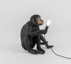 Lampe à poser, singe, Monkey Sitting, noir, H32cm, Outdoor - Seletti