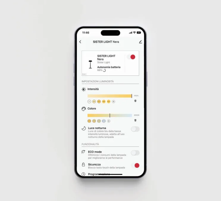 Lampe à poser, Sister Light, ivoire, IP65, LED, dim, 2200-4000K, 250 - 275 - 296 - 338 lm, Ø13,2cm, H32,8cm - Zafferano