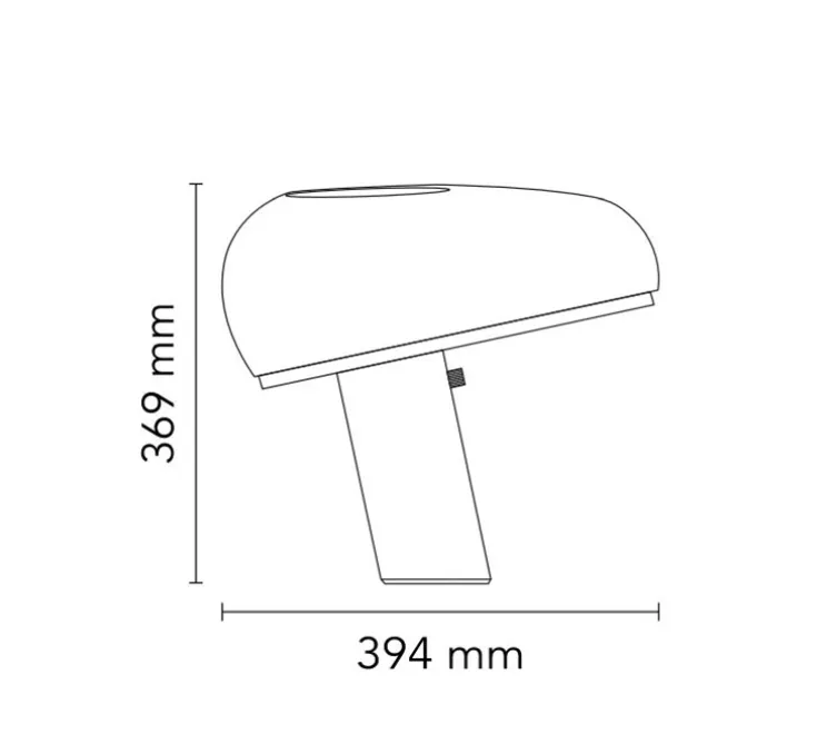 Lampe à poser, Snoopy, métal vert et marbre blanc, Ø39,4cm, H36,9cm - Flos