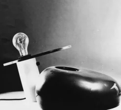 Lampe à poser, Snoopy, orange, marbre blanc, Ø39,4cm, H36,9cm - Flos