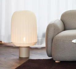 Lampe à poser, Sol, Tradition, Gris, beige, Ø45cm, H58cm - Northern