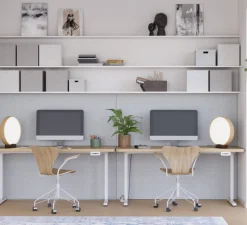 Lampe à poser, Solmate, bois, bouleau, LED, dim, 2700-4100K, 890 lm, Ø40cm, H43,5cm - Belid