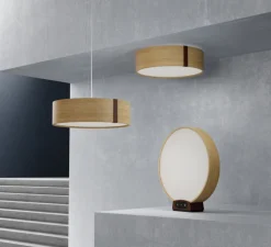 Lampe à poser, Solmate, chêne, LED, dim, 2700-4100K, 890 lm, Ø40cm, H43,5cm - Belid