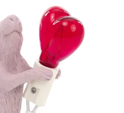 Lampe à poser, Souris, Mouse Lamp Step Standing Love Edition, rose, L13,3cm, H14,5cm - Seletti