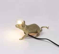 Lampe à poser, Souris, Mouse Lamp Lop Lying Down, or, L21cm, H8,1cm - Seletti