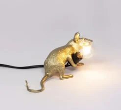 Lampe à poser, Souris, Mouse Lamp Lop Lying Down, or, L21cm, H8,1cm - Seletti