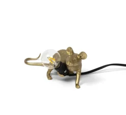 Lampe à poser, Souris, Mouse Lamp Lop Lying Down, or, L21cm, H8,1cm - Seletti