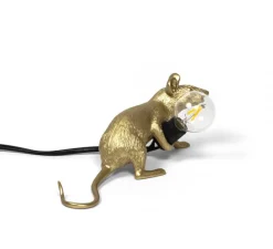 Lampe à poser, Souris, Mouse Lamp Lop Lying Down, or, L21cm, H8,1cm - Seletti