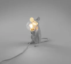 Lampe à poser, Souris, Mouse Lamp Mac Sitting, blanc, L15cm, H12,5cm - Seletti