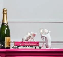 Lampe à poser, Souris, Mouse Lamp Lop Lying Down, blanc, L21cm, H8,1cm - Seletti