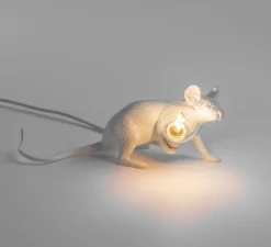 Lampe à poser, Souris, Mouse Lamp Lop Lying Down, blanc, L21cm, H8,1cm - Seletti