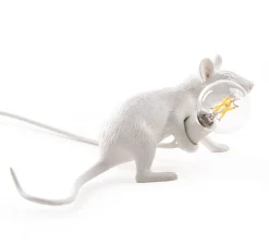 Lampe à poser, Souris, Mouse Lamp Lop Lying Down, blanc, L21cm, H8,1cm - Seletti