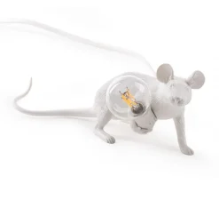 Lampe à poser, Souris, Mouse Lamp Lop Lying Down, blanc, L21cm, H8,1cm - Seletti