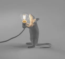 Lampe à poser, Souris, Mouse Lamp Step Standing, blanc, L13,3cm, H14,5cm - Seletti