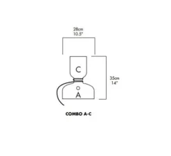 Lampe à poser, Spotlight Volumes, A/C, marron sauge, Ø28cm, H35cm - A-N-D