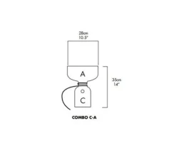 Lampe à poser, Spotlight Volumes, C/A, blanc vanille, Ø28cm, H35cm - A-N-D
