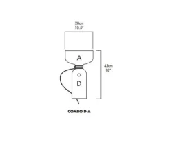 Lampe à poser, Spotlight Volumes, D/A, marron sauge, Ø28cm, H45cm - A-N-D