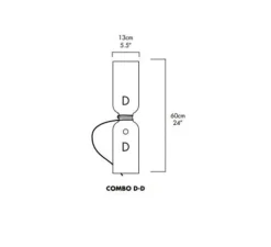 Lampe à poser, Spotlight Volumes, D/D, noir, Ø13cm, H60cm - A-N-D