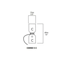 Lampe à poser, Spotlight Volumes, C/C, marron sauge, Ø13cm, H40cm - A-N-D