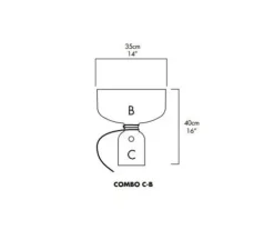 Lampe à poser, Spotlight Volumes, C/B, noir, Ø35cm, H40cm - A-N-D