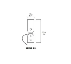 Lampe à poser, Spotlight Volumes, C/D, noir, Ø13cm, H50cm - A-N-D