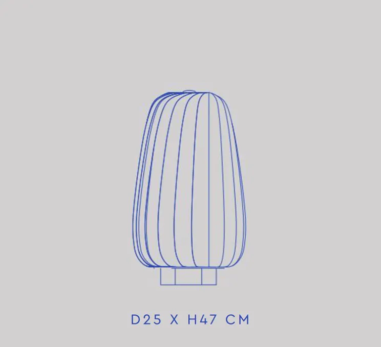 Lampe à poser, ST906, blanc, Ø25cm, H47cm - Tom Rossau