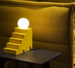 Lampe à poser, Stair, Jaune, L18,7cm, H22,5cm - Oblure