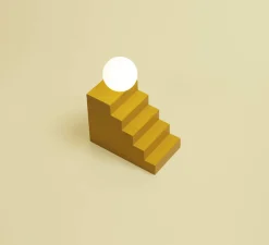 Lampe à poser, Stair, Jaune, L18,7cm, H22,5cm - Oblure