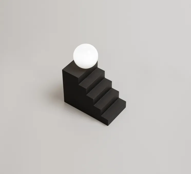 Lampe à poser, Stair, noir, L18,7cm, H22,5cm - Oblure