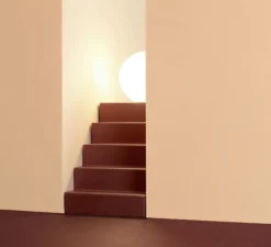 Lampe à poser, Stair, Rouge, L18,7cm, H22,5cm - Oblure