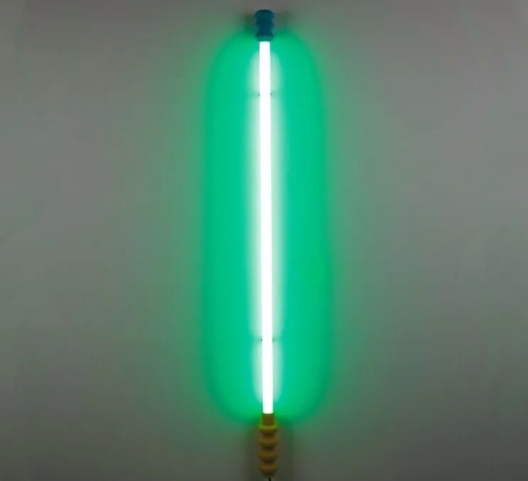 Lampe à poser, Super Linea, vert, Ø5cm, H140cm - Seletti