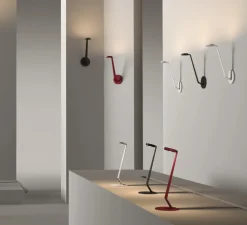 Lampe à poser, Swan, noir, LED, 2700K, 500 lm, Ø10cm, H26cm - Lumen Center Italia