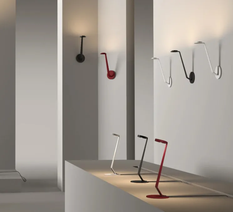 Lampe à poser, Swan, noir, LED, 2700K, 500 lm, Ø10cm, H26cm - Lumen Center Italia