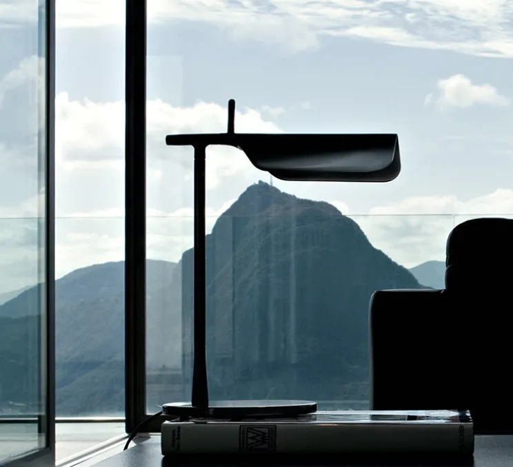 Lampe à poser, Tab, noir, LED, 2700K, 347lm, L27,3cm, H32,7cm - Flos