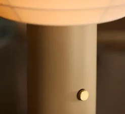 Lampe à poser, Table, Tradition, Gris, beige, Ø37cm, H49cm - Northern