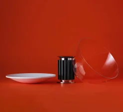 Lampe à poser, Taccia PMMA, noir, LED, 2700K, 1400lm, Ø49,5cm, H64,5cm - Flos