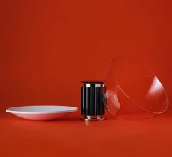 Lampe à poser, Taccia Small Verre, noir, LED, dim, 2700K, 800lm, Ø37,3cm, H48,5cm - Flos