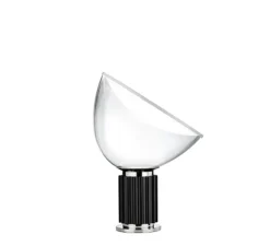 Lampe à poser, Taccia Small Verre, noir, LED, dim, 2700K, 800lm, Ø37,3cm, H48,5cm - Flos