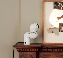 Lampe à poser, Tatu, blanc, LED, dim, 2700K, 171 lm, L8cm, H25cm - Santa & Cole