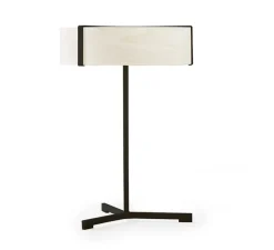 Lampe à poser, Thesis, ivoire, métal finition noir mat, LED, 3000K, 1930lm, Ø30cm, H43cm - LZF
