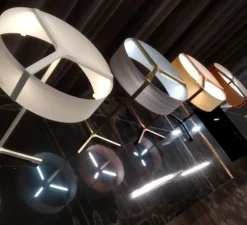 Lampe à poser, Thesis, ivoire, métal finition noir mat, LED, 3000K, 1930lm, Ø30cm, H43cm - LZF