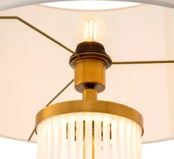 Lampe à poser, Thibaud, Laiton antique, verre givré, L45cm, H80cm - Eichholtz