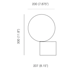 Lampe à poser, Tip of the Tongue, blanc et laiton, L20,7cm, H30cm - Anastassiades Studio