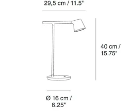 Lampe à poser, Tip, olive, LED, L16cm, H40cm - Muuto