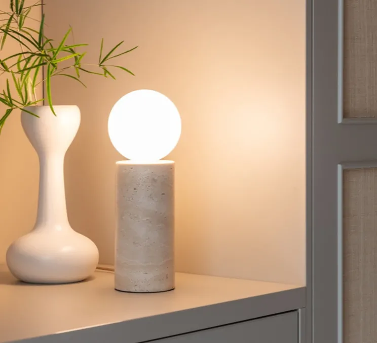 Lampe à poser, Tivoli, blanc, Ø12cm, H33cm - It's about Romi