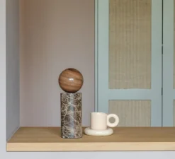 Lampe à poser, Tivoli, marron, Ø12cm, H33cm - It's about Romi