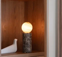 Lampe à poser, Tivoli, marron, Ø12cm, H33cm - It's about Romi